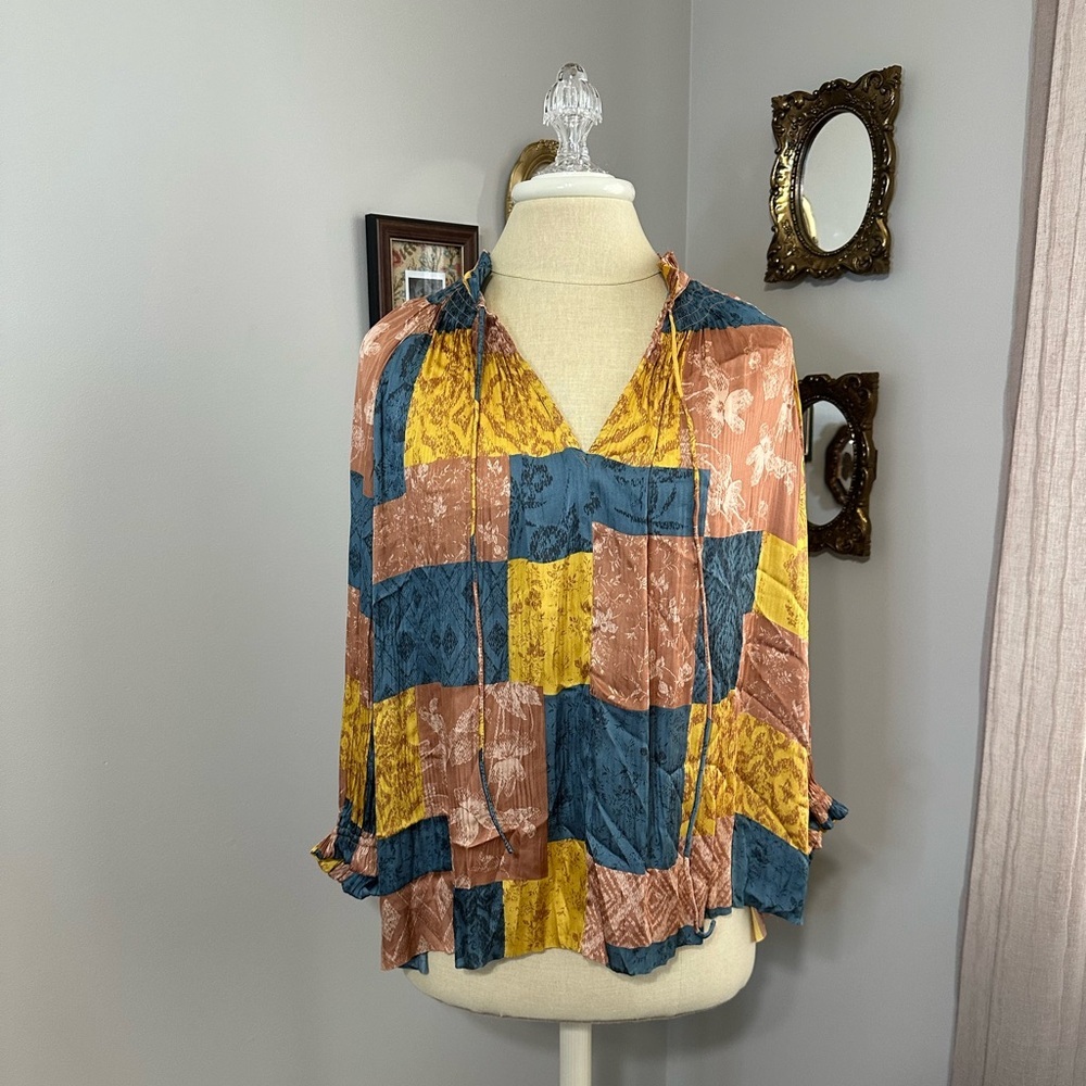 Current Air Patchwork Blouse - image 3